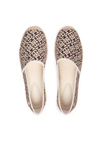 TOMMY HILFIGER - Tommy Hilfiger Espadryle Th Monogram Jacquard FW0FW09501 Brązowy. Kolor: brązowy. Materiał: materiał #4
