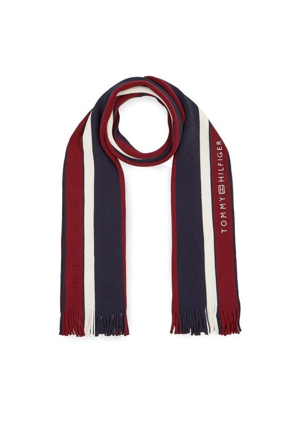 TOMMY HILFIGER - Tommy Hilfiger Szalik Corporate Raschelle Scarf AM0AM11493 Granatowy. Kolor: niebieski. Materiał: syntetyk