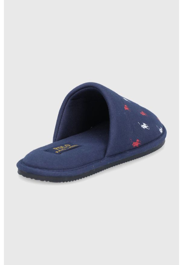 Polo Ralph Lauren Kapcie Kollin kolor granatowy. Kolor: niebieski. Materiał: materiał, guma. Wzór: gładki