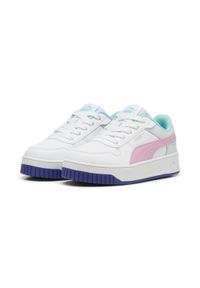 Puma - Dziecięce sneakersy Carina Street PUMA White Mauved Out Mint Pink Green. Kolor: różowy, zielony, wielokolorowy, biały. Sezon: lato