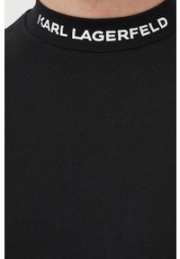 Karl Lagerfeld t-shirt bawełniany kolor czarny z nadrukiem. Kolor: czarny. Materiał: bawełna. Wzór: nadruk. Styl: klasyczny #5