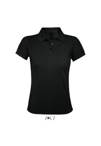 SOL'S - Damska koszulka polo Sol's Prime. Typ kołnierza: polo. Kolor: czarny. Styl: elegancki #1