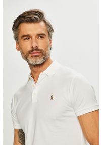 Polo Ralph Lauren - Polo. Typ kołnierza: polo. Kolor: biały. Materiał: bawełna, dzianina. Długość: krótkie. Wzór: gładki #2