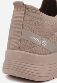 Born2be - Ciemnobeżowe Wsuwane Buty Sportowe Sneakersy z Siateczkową Cholewką Luthro. Okazja: na co dzień. Zapięcie: bez zapięcia. Kolor: beżowy. Materiał: jeans. Szerokość cholewki: normalna #5