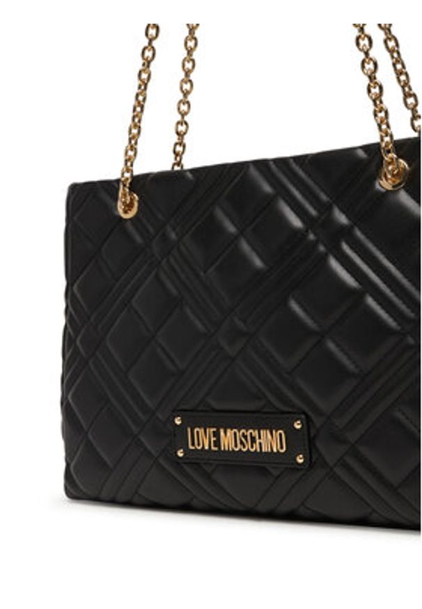 Love Moschino - LOVE MOSCHINO Torebka JC4145PP1OLA0000 Czarny. Kolor: czarny. Materiał: skórzane