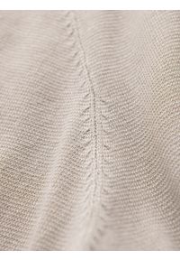 Ombre Clothing - Sweter męski z okrągłym dekoltem z elastycznej dzianiny o klasycznym splocie - beżowy V3 - Rozmiar: XL. Okazja: na co dzień. Kolor: beżowy. Materiał: dzianina. Wzór: ze splotem. Styl: klasyczny #7