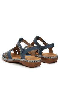 Rieker Sandały 65919-12 Niebieski. Kolor: niebieski. Materiał: skóra #3