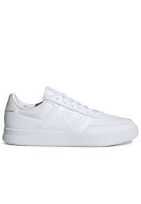 Adidas - Buty adidas Breaknet 2.0 ID7110 - białe. Zapięcie: pasek. Kolor: biały. Materiał: skóra, syntetyk, guma. Szerokość cholewki: normalna. Wzór: aplikacja