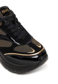 Karl Lagerfeld - KARL LAGERFELD Sneakersy Kontour Wedge KL68016 Czarny. Kolor: czarny. Materiał: skóra #6