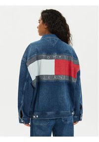 Tommy Jeans Kurtka jeansowa Daisy DW0DW19745 Granatowy Oversize. Kolor: niebieski. Materiał: bawełna