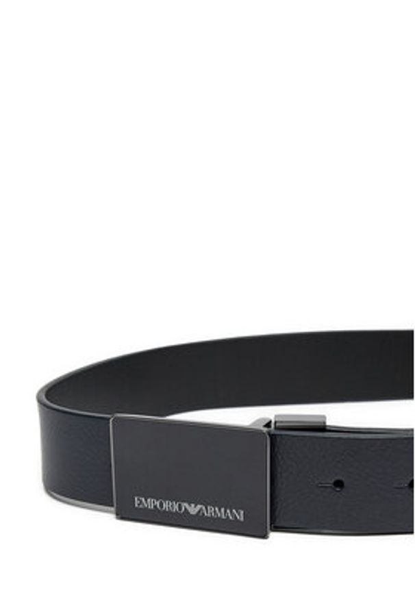 Emporio Armani Pasek Męski Y4S427 YTU7J 84866 Granatowy. Kolor: niebieski. Materiał: skóra
