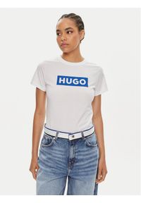 Hugo T-Shirt Classic 50510772 Biały Regular Fit. Kolor: biały. Materiał: bawełna