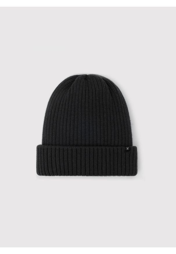 Pako Lorente - PAKO LORENTE – Czapka męska w kolorze czarnym z wełną merino. Kolor: czarny. Materiał: wełna. Sezon: zima. Styl: casual