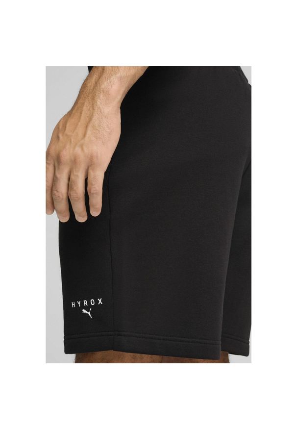 Puma - Męskie szorty dresowe PUMA × HYROX PUMA Black. Kolor: czarny. Materiał: dresówka. Długość: krótkie. Sezon: lato. Sport: fitness