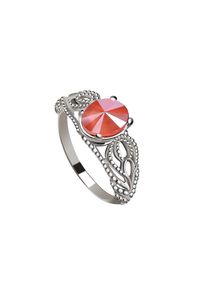 Polcarat Design - Srebrny pierścionek z kryształem Swarovski PK 2086. Materiał: srebrne. Kolor: srebrny. Wzór: aplikacja. Kamień szlachetny: kryształ #1