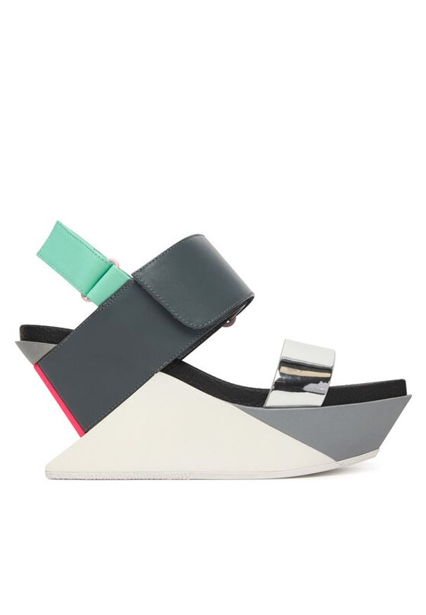 United Nude Sandały Delta Wedge Sandal 1041396716 Kolorowy. Materiał: skóra. Wzór: kolorowy