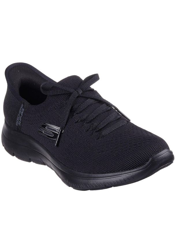skechers - Adidasy Skechers Summits-new Daily, Kobiety. Kolor: czarny. Materiał: materiał. Model: Skechers Sport. Sport: turystyka piesza