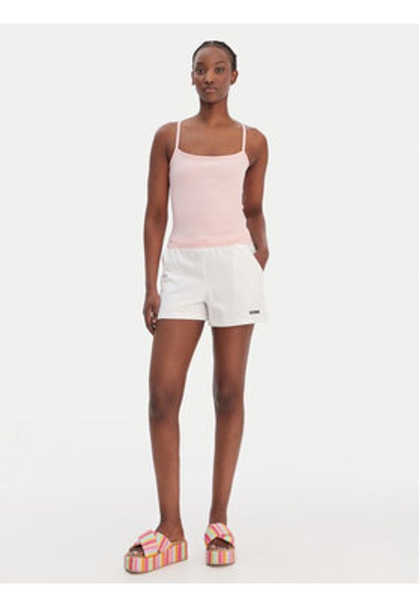 Guess Top E6GP02 J1314 Różowy Regular Fit. Kolor: różowy. Materiał: bawełna