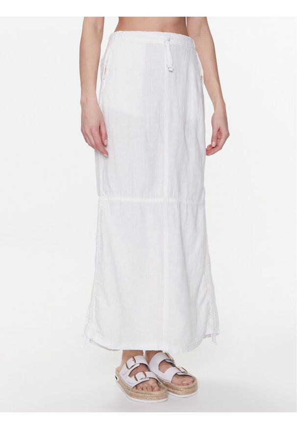 BDG Urban Outfitters Spódnica maxi BDG BAGGY LINEN SKIRT 76472083 Biały. Kolor: biały