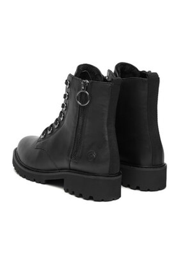 Remonte Trzewiki D8671-01 Czarny. Kolor: czarny. Materiał: skóra