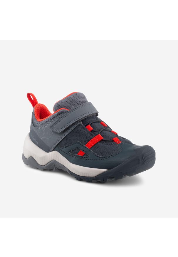 quechua - Buty turystyczne dla dzieci Quechua Crossrock. Kolor: czerwony, wielokolorowy, szary. Materiał: kauczuk. Szerokość cholewki: normalna. Sport: wspinaczka