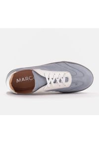 Marco Shoes Sportowe trampki z wysokiej jakości zamszu naturalnego szare. Kolor: szary. Materiał: zamsz