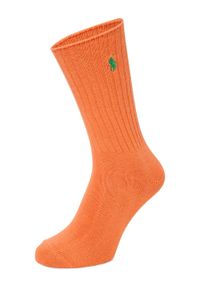 Polo Ralph Lauren Skarpety Mężczyźni drobna dzianina pomarańczowy jednolity, ONE SIZE. Kolor: pomarańczowy. Materiał: dzianina. Wzór: jednolity