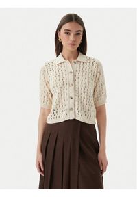Marella Kardigan Voto 2613341055 Écru Regular Fit. Kolor: kremowy. Materiał: bawełna #1