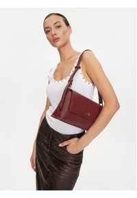 Calvin Klein Torebka Ck Daily Shoulder Bag Pebble K60K612139 Bordowy. Kolor: czerwony. Materiał: skórzane