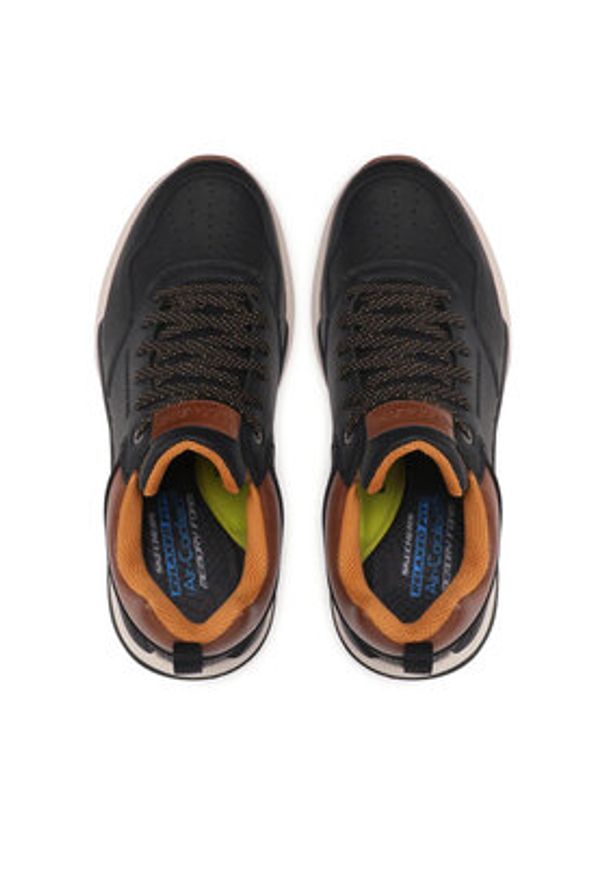 skechers - Skechers Sneakersy Treno 66204/BLK Czarny. Kolor: czarny. Materiał: skóra, syntetyk