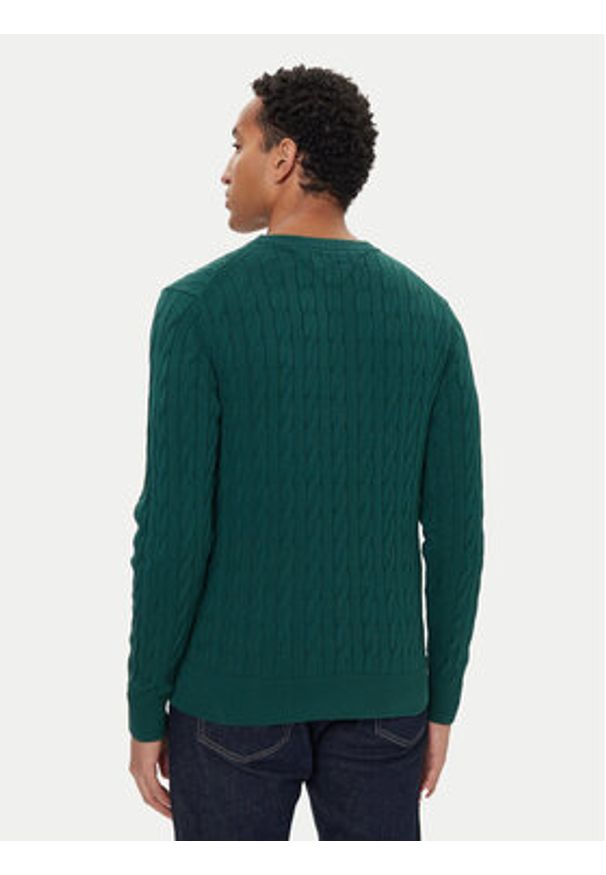 TOMMY HILFIGER - Tommy Hilfiger Sweter MW0MW33132 Zielony Regular Fit. Kolor: zielony. Materiał: bawełna