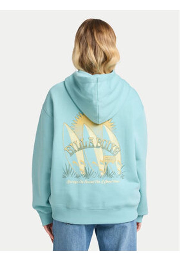 Billabong Bluza Ready And Set EBJSF00184 Turkusowy Loose Fit. Kolor: turkusowy. Materiał: bawełna