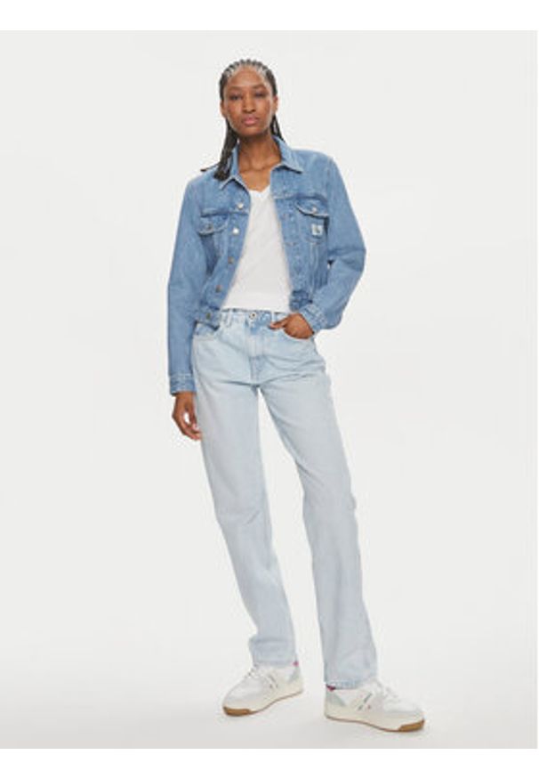 Pepe Jeans Jeansy PL204592 Niebieski Straight Fit. Kolor: niebieski