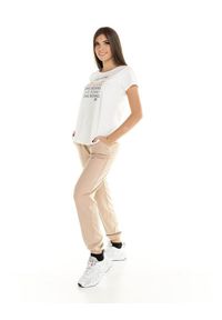 LEONE 1947 APPAREL - Damska koszulka Leone z krótkim rękawem Winter Chic Boxing. Kolor: biały. Materiał: tkanina. Długość rękawa: krótki rękaw. Długość: krótkie. Sport: fitness