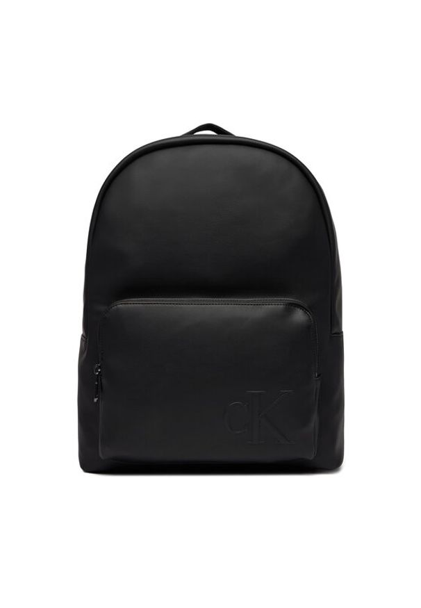 Calvin Klein Plecak Bold Ck Round Backpack LV04D3246G Czarny. Kolor: czarny. Materiał: skóra