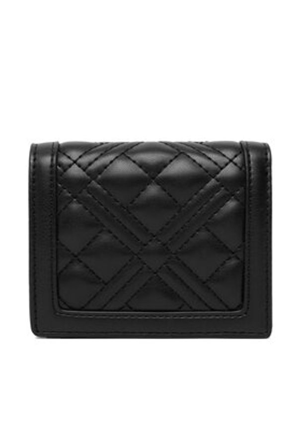 Love Moschino - LOVE MOSCHINO Portfel JC5601PP1OLA0000 Czarny. Kolor: czarny. Materiał: skóra