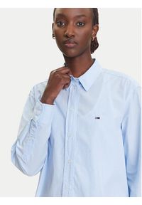 Tommy Jeans Koszula Micro Gingham DW0DW20987 Niebieski Relaxed Fit. Kolor: niebieski. Materiał: bawełna