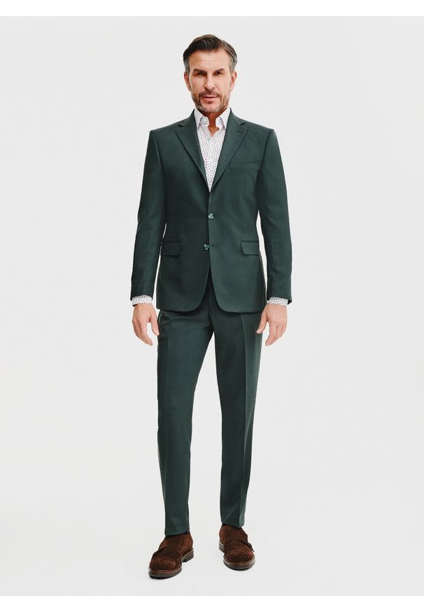 Pako Lorente - PAKO LORENTE – Biała koszula męska w mikrowzór. Kolor: biały. Materiał: bawełna, elastan. Długość rękawa: długi rękaw. Długość: długie. Sezon: wiosna, lato