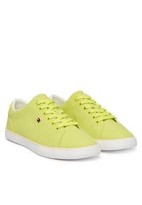 TOMMY HILFIGER - Tommy Hilfiger Tenisówki Th Low Profile Vulc Canvas FW0FW09102 Żółty. Kolor: żółty. Materiał: materiał #6
