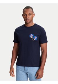 United Colors of Benetton - United Colors Of Benetton T-Shirt 3I1XU1096 Granatowy Regular Fit. Kolor: niebieski. Materiał: bawełna