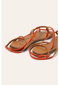 ANSWEAR - Answear - Sandały Lily Shoes. Zapięcie: klamry. Kolor: pomarańczowy. Materiał: syntetyk, materiał, skóra ekologiczna. Wzór: gładki. Wysokość obcasa: niski #4