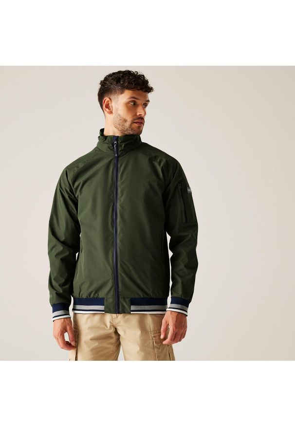 Regatta - Męska kurtka Shorebay III Wodoodporna powłoka. Kolor: zielony. Materiał: polar, tkanina. Sport: turystyka piesza