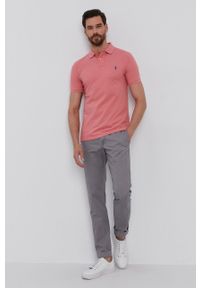 Polo Ralph Lauren - Spodnie. Kolor: szary. Materiał: tkanina. Wzór: gładki #4