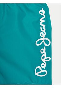 Pepe Jeans Szorty kąpielowe Logo Swimshort PBB10329 Niebieski Regular Fit. Kolor: niebieski. Materiał: syntetyk
