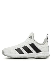 Adidas - adidas Buty Stabil Indoor HR0247 Biały. Kolor: biały. Materiał: materiał #6