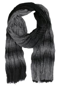 Lekki Szalik Wiosenno-Jesienny - Alties - Czerń i Szarość. Okazja: na spacer. Materiał: wiskoza. Sezon: wiosna, jesień. Styl: elegancki #1