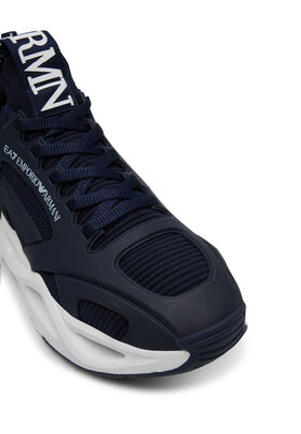 EA7 Emporio Armani Sneakersy X8X174 XK377 U547 Niebieski. Kolor: niebieski. Materiał: skóra
