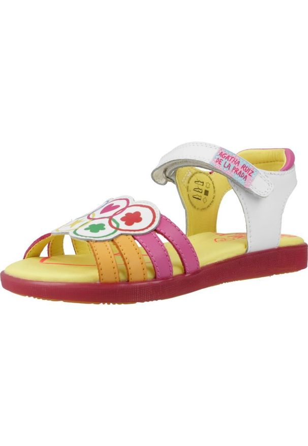 Agatha Ruiz de la Prada - Sandały AGATHA RUIZ DE LA PRADA 242962A Biały. Kolor: biały. Materiał: tkanina, skóra