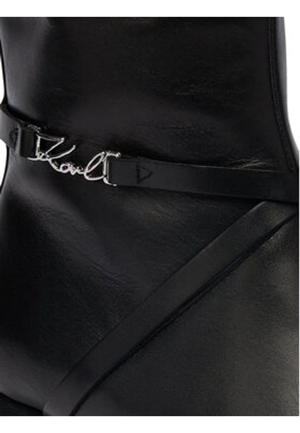 Karl Lagerfeld - KARL LAGERFELD Kozaki KL30375 Czarny. Kolor: czarny. Materiał: skóra