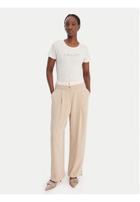 Liu Jo Sport T-Shirt TA6056 JS923 Écru Regular Fit. Materiał: bawełna. Styl: sportowy #5